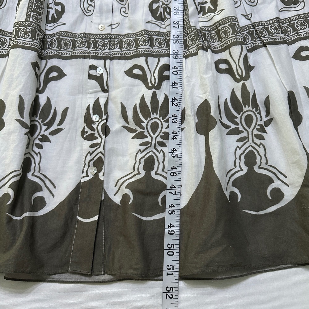 Cleobella Tavia Tiered Maxi Dress M Organic Cotton Sable Print Boho Cottagecore - Picture 6 of 12